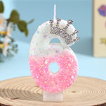 bougies decoratives pailletees blanc rose argenté festif tringle inclusion boite rangement transparente