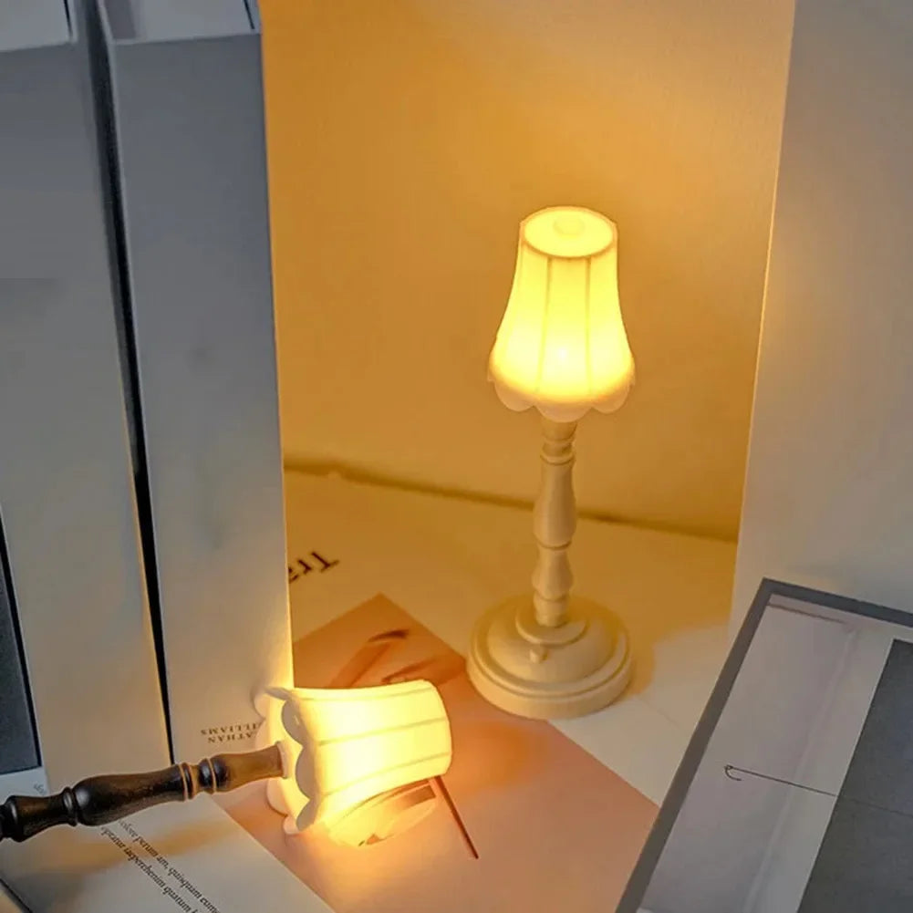 lampe table champignon blanc marron classique base stable abat jour câble