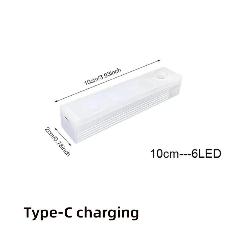 veilleuse led rechargeable détecteur mouvement adhésif blanc blanc chaud moderne port usb type