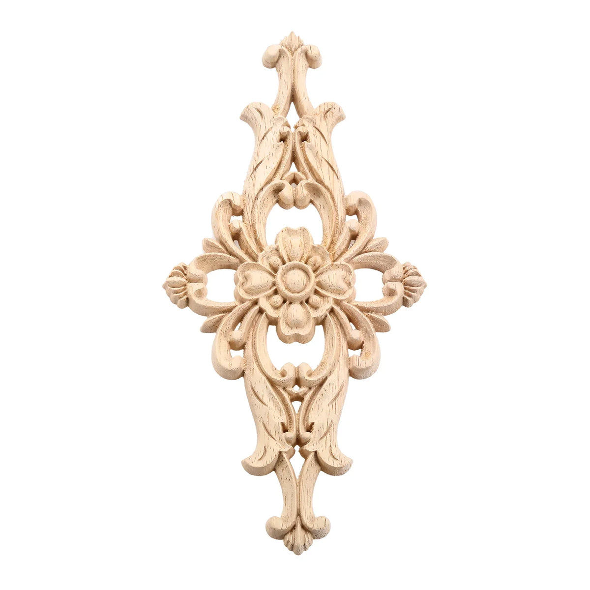 décoration murale bois sculpté floral applique baroque beige clair maison meuble