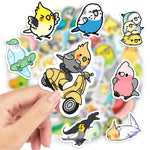 stickers dessins animés oiseaux chats multicolores étanches bricolage scrapbook téléphone portable adultes adolescents