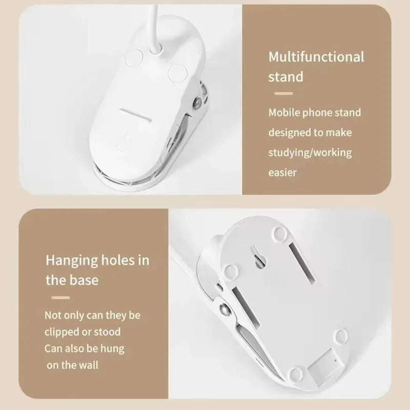lampe rechargeable led blanc moderne minimaliste clip tactile 60lm 249lm