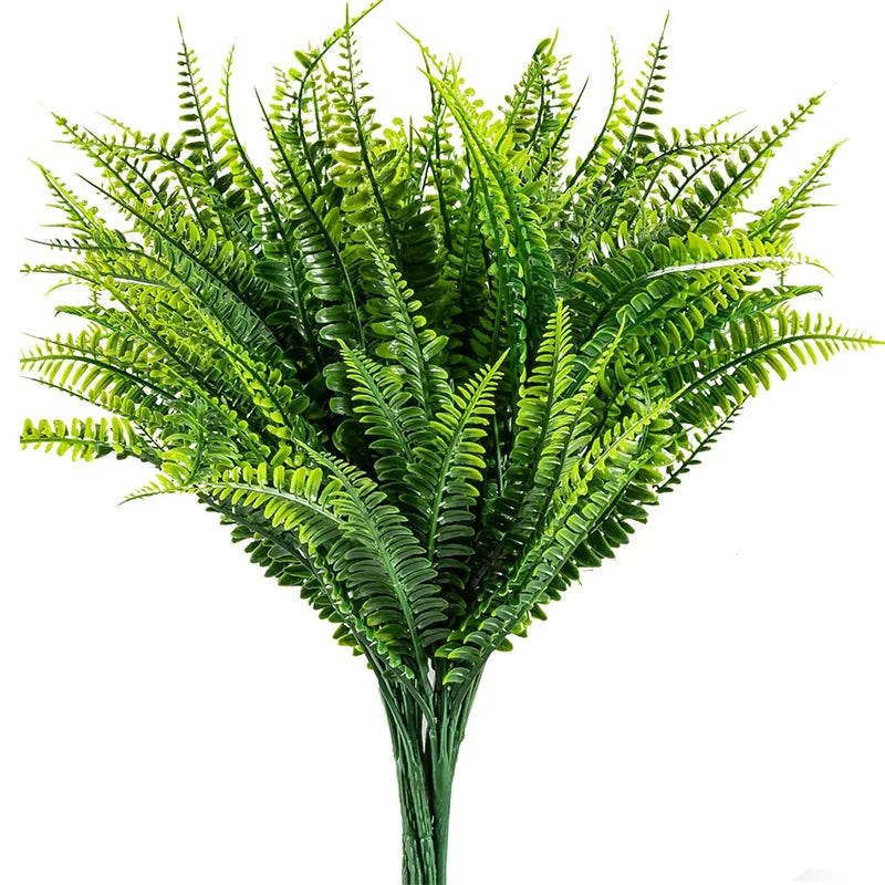 plante artificielle fougère fine pot blanc moderne intérieur décoration verdure zen naturelle apaisante