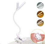 lampe lecture rechargeable 14 led clip noir ajustable couleurs niveaux brightness moderne