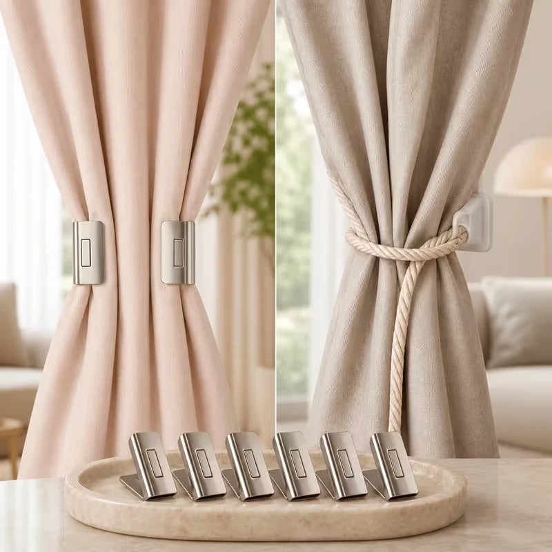 pinces rideau occultant clips argenté fixations réglables accessoires maison modernes durable qualité