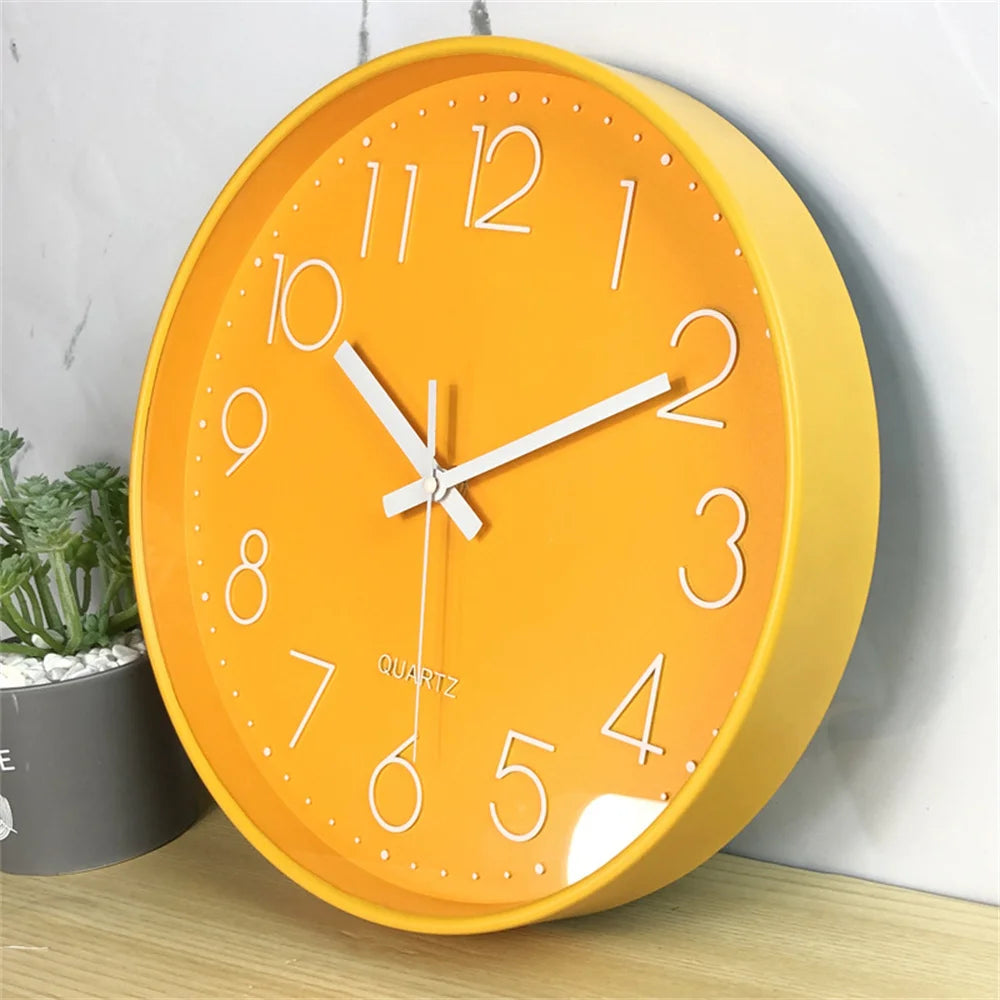 horloge murale moderne rose blanche noire bleue quartz aiguille unique minimaliste salon
