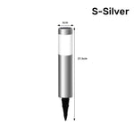 lampe solaire extérieure moderne éclairage chemin ip65 led acier inoxydable noir blanc argenté