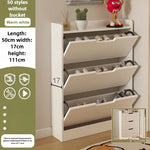 armoire chaussures moderne beige clair tiroirs rangement chaussures objets multifonction bois MDF