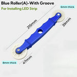 rouleau silicone vert fluo poignée bois ergonomique outil bande led fixateur diffuseur lumière accessoire