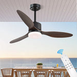 ventilateur moderne blanc led réversible télécommande 52 pouces adjustable silencieux