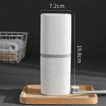 tasse pliable moderne brosse dents crème dentifrice blanc rose bleu gris texture goutte'eau