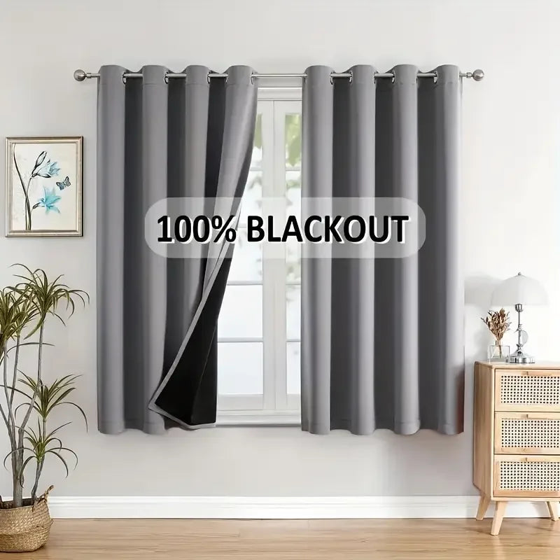 rideaux occultants 100% polyester couleur beige gris rose bleu moderne décoration intérieure occultants triple