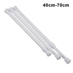 tige rideau extensible acier blanc moderne embouts protection 30 50cm 40 70cm 55 90cm