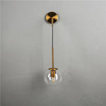 lampe murale moderne or transparent fixée mur ampoule led 220v 249lm 3ans garantie