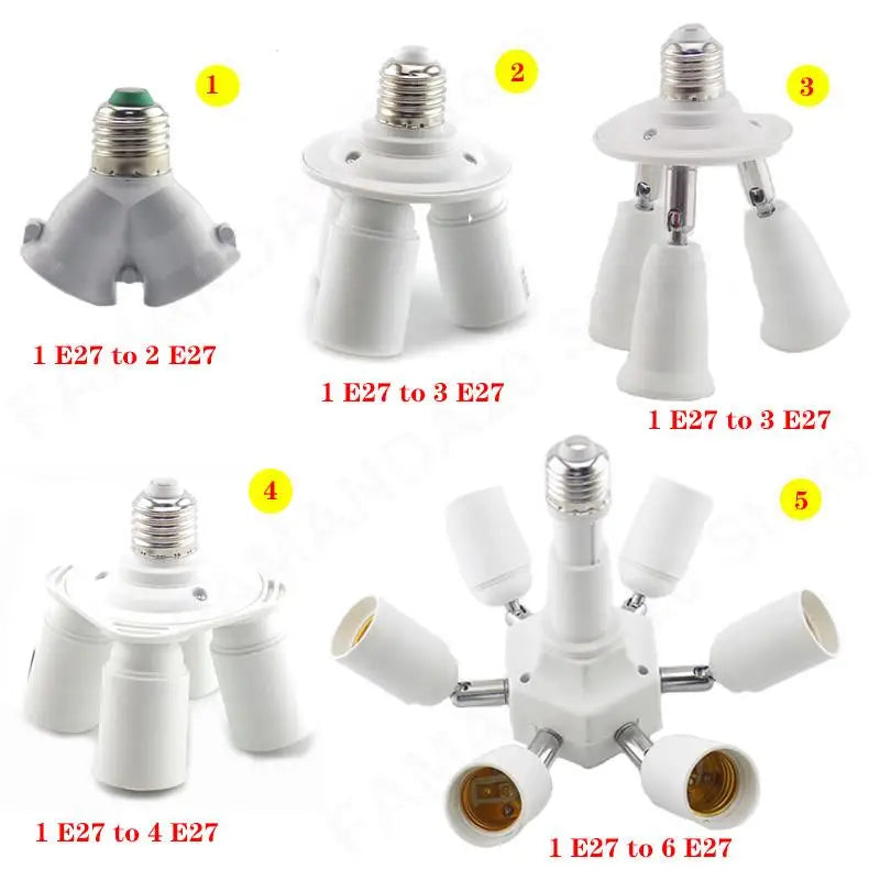 adaptateur E27 douilles led base lumiere support ajustable moderne blanc opaque