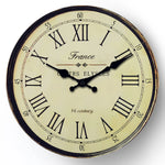 horloge murale classique bois beige números romanos aiguille quartz sans piles vintage salon chambre