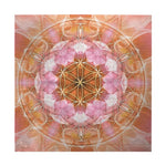 tableau géométrique mandala vert rouge bleu orange artistique abstrait imperméable polyester