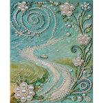 tableau decoratif art contemporain floral animalier abstrait diy resine opaque 35x45cm