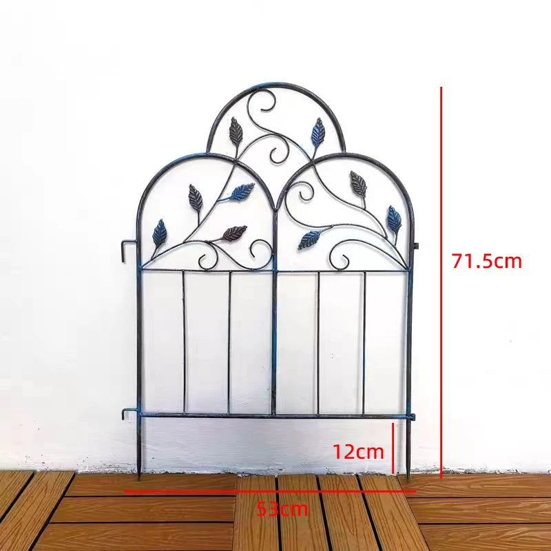 clôture jardin rustique fer blanc facile assembler bordure fleurs décorative villa jardin