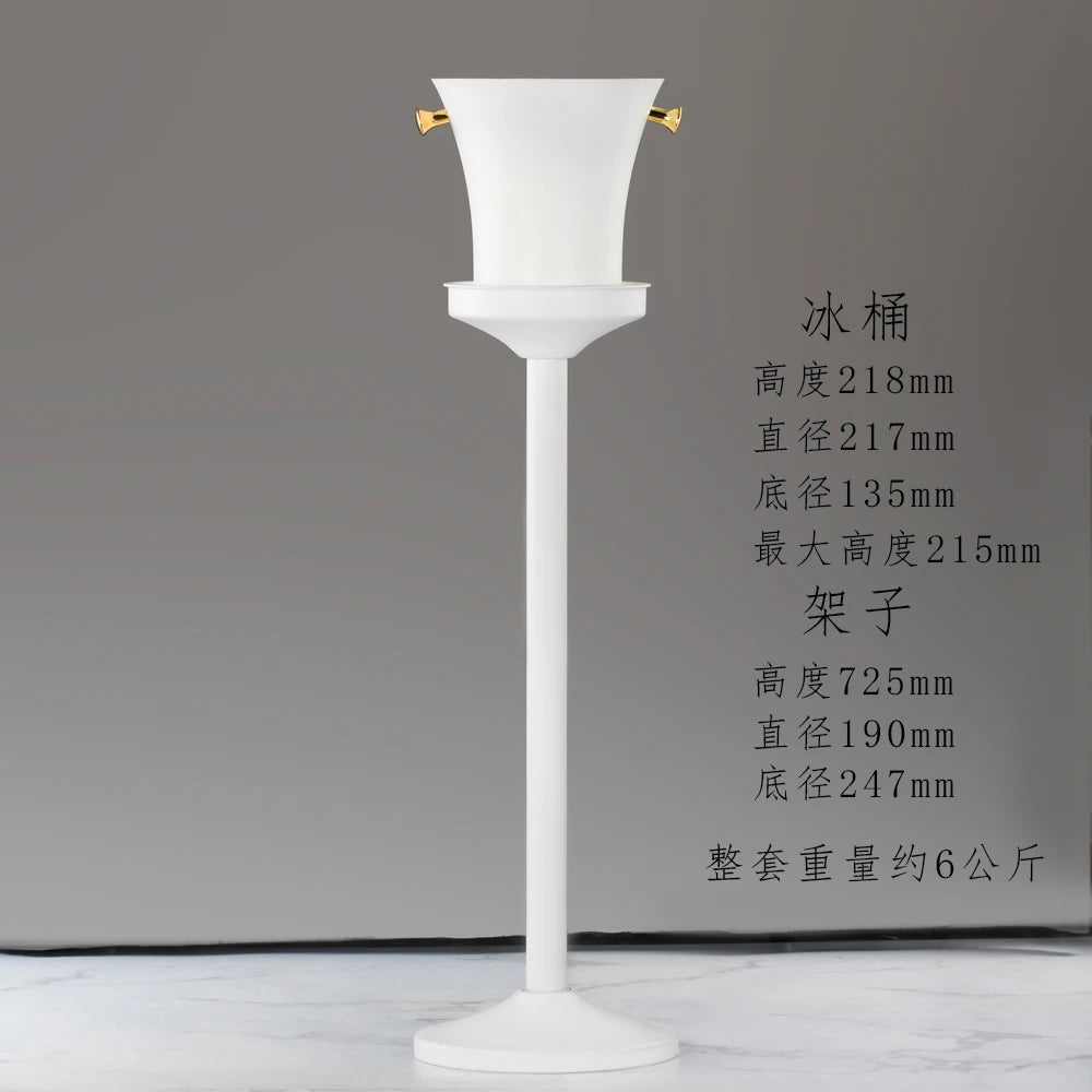 seau glace martelé support trépied métal argent doré vin champagne bar