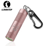 lampe torche rose doré rechargeable texture grille moderne résistante chocs pointeur laser camping