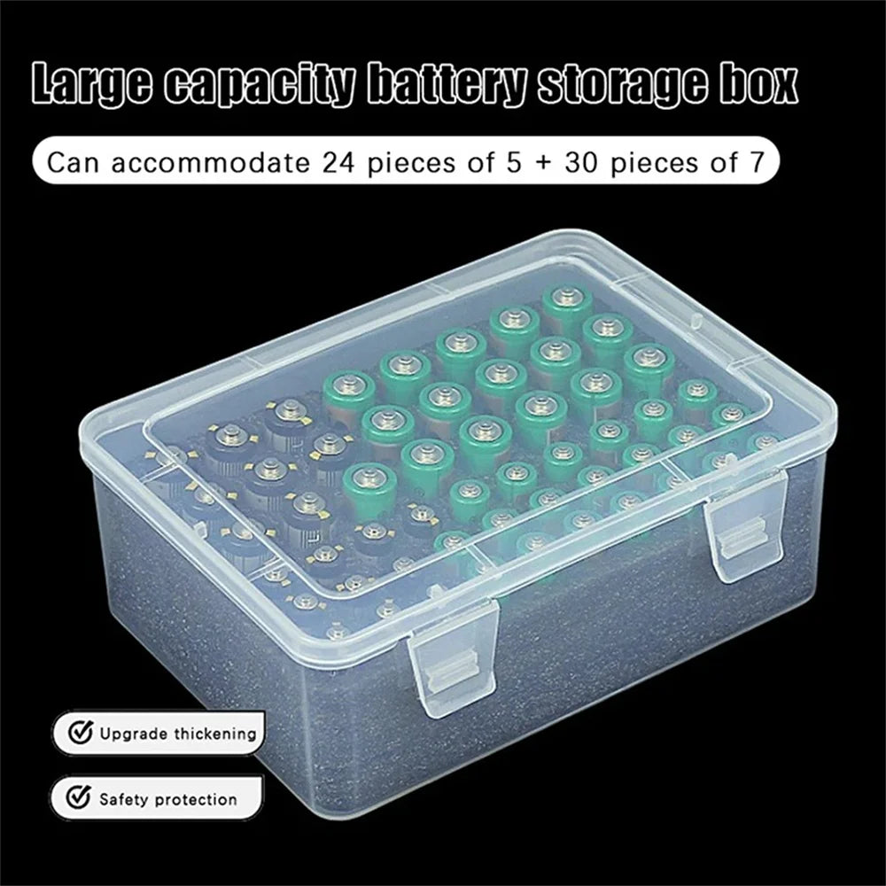 boîte rangement batteries aa aaa 24 30 emplacements mousse noire transparente pratique