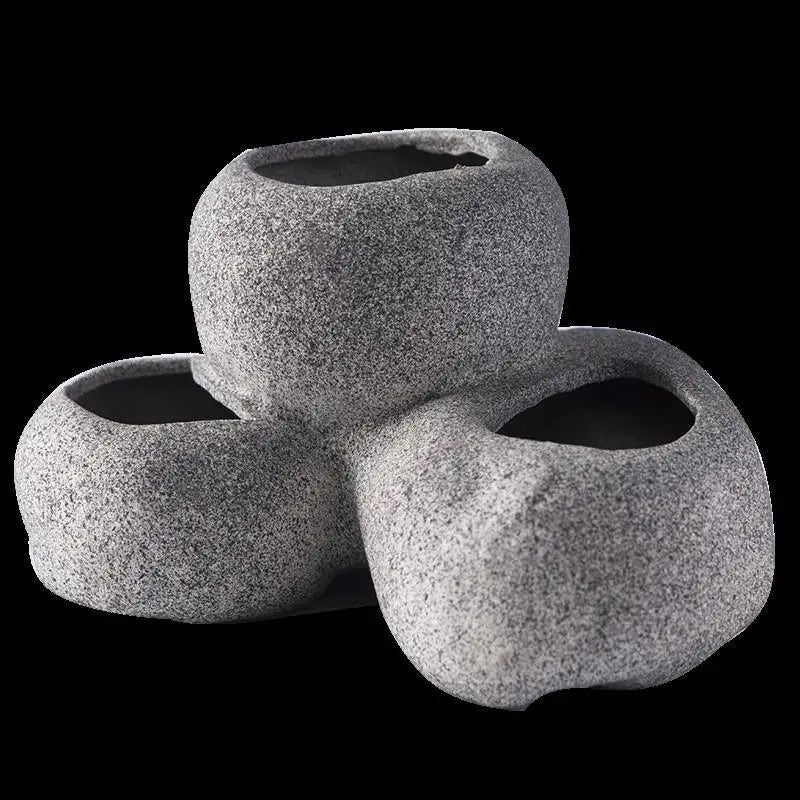Cache pot XXL céramique blanc pour aquarium