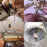 interrupteur lampe chaîne or noir moderne dorées plastique transparent vintage