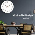 horloge murale bois blanc minimaliste aiguille quartz 305mm salon simple