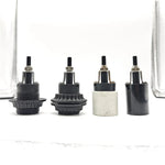 socquettes ampoule noir blanc rondelles métal industrielle vis protection oculaire