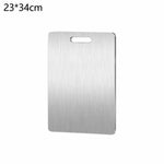 planche découper rectangulaire argentée lisse poignées intégrées utilitaire cuisine découpe fruits viande environnementALE