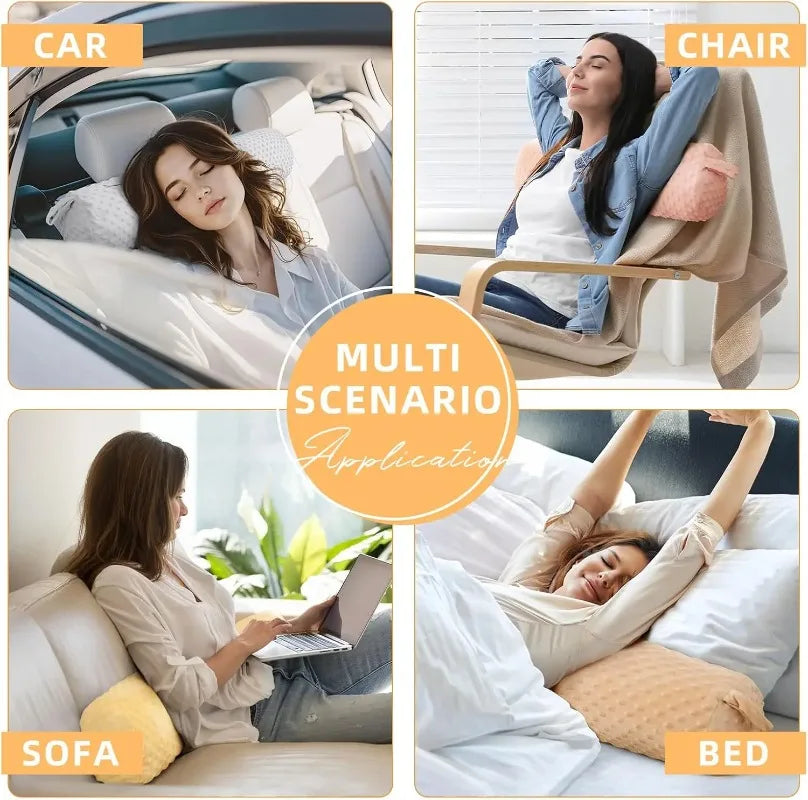 coussin ergonomique beige texture pointillée contemporain zip invisible amovible lavable 60cm 100cm