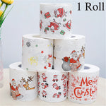 Rouleau de papier toilette décoratif Noël blanc