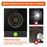 tapis protection silicone induction noir beige rayures moderne 25x22cm thermochromique