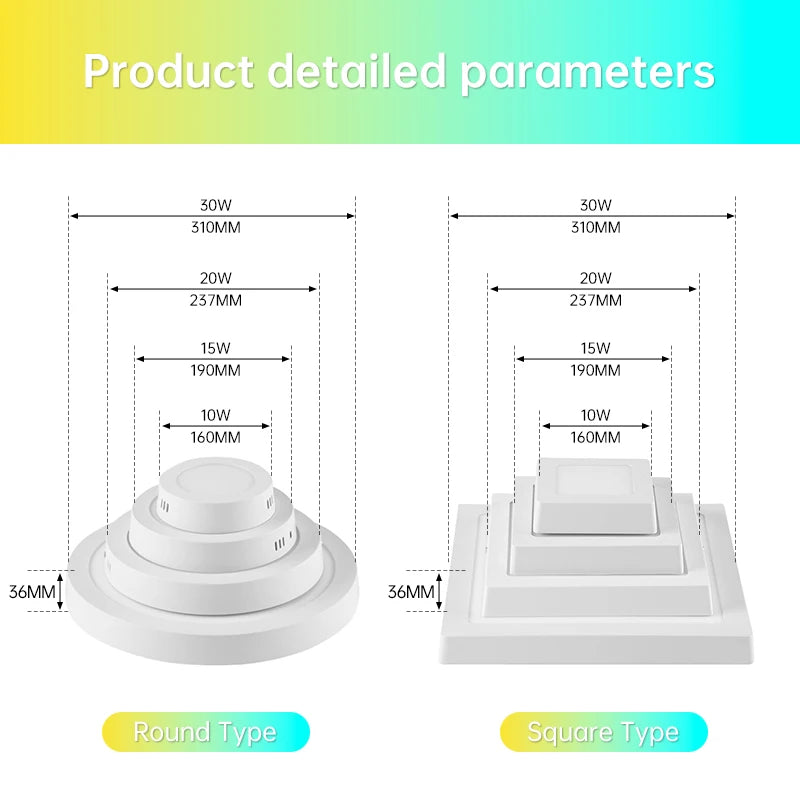 plafonnier led moderne blanc 20w 15w 10w éclairage quotidien minimaliste