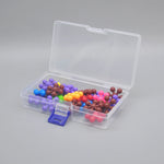 boîtes rangement transparentes empilables colorées poignée moderne 14.8cm 14.8cm 12.3cm