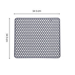 tapis protection silicone moderne gris perforations antidérapant cuisine vaisselle fond évier résistance chaleur