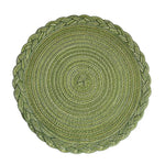 serviettes table boho chic bleu marine beige tissées rustiques décoration table événements maison