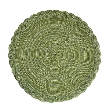 serviettes table boho chic bleu marine beige tissées rustiques décoration table événements maison