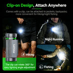 lampe frontale rechargeable clip on noir moderne pratique batterie