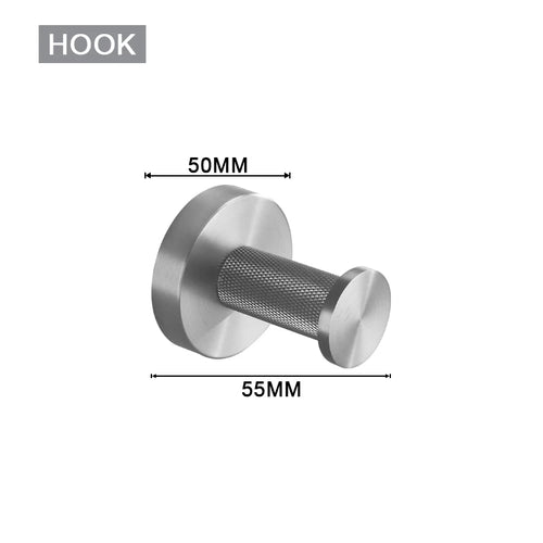ensemble accessoires salle bain mural nickel brossé porte serviette savon gobelet brosse
