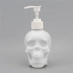 distributeur savon liquide crâne noir transparent blanc moderne rechargeable pompe halloweenDecoration