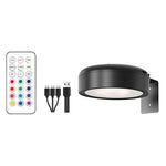 lampe murale led noire rechargeable sans fil adhésive télécommande câble usb moderne intangible économique