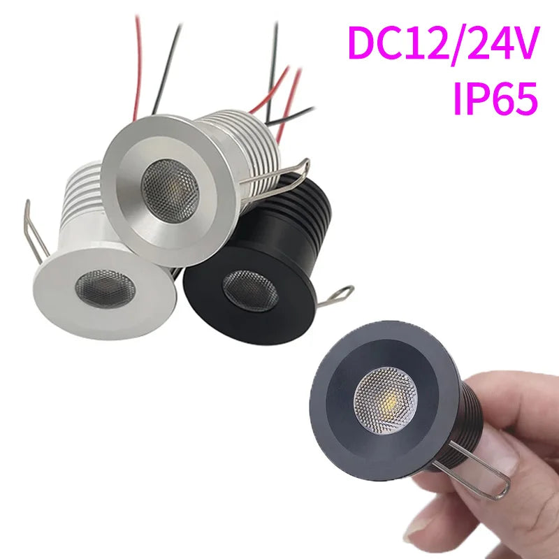 projecteur led argent noir ip65 3w 12v 24v 3000k 4000k 6000k moderne cem rohs