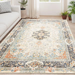 tapis floral oriental géométrique classique salon chambre extérieur 50x80cm 80x120cm 120x160cm