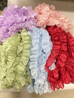 rubans ruchés élastiques cheveux décoratifs rouge bleu vert rose violet opaques
