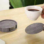coasters texture bois gris marron moderne pièces boîte rangement elasthanne