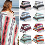 couverture couverture sol boho chic rayures géométriques coton recyclé grande taille