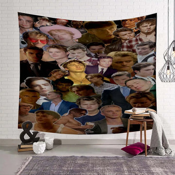 tapisserie murale moderne collage artistique portraits multicolores décoration chambre enfant grande décoration murale
