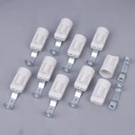 connecteurs électriques blancs modernes 40mm 9mm 10 pièces métal rond lisses opaques